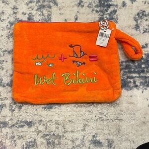 Henri Bendel Orange Wet Bikini Pouch